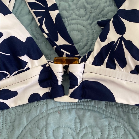 NWT Trina Turk Navy and White adjustable Bikini Sz 14 - Picture 4 of 15